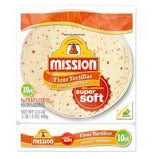 Mission Super Soft Flour Tortilla's Soft Taco Size 10 Ct. (Pack of 5)
