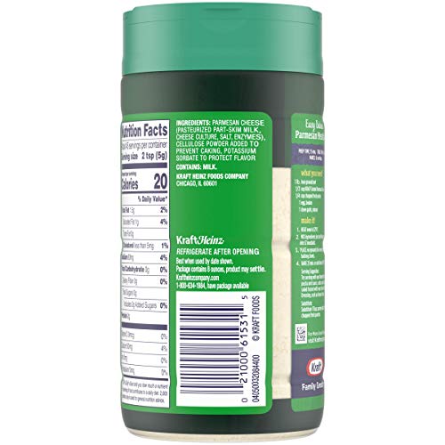 Kraft 100% Grated Parmesan Cheese Shaker (8 oz Bottle), Set of 3