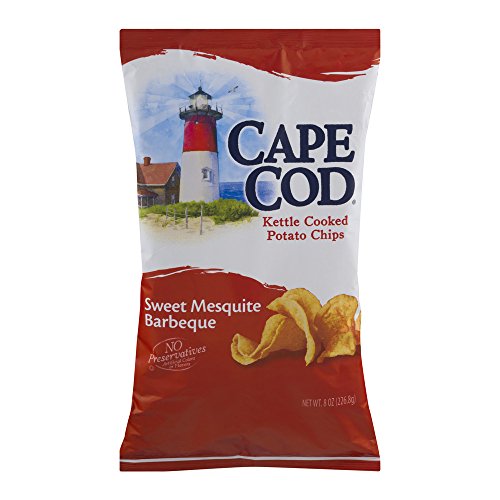 Cape Cod Kettle Cooked Potato Chips Sweet Mesquite Barbeque, 7.5oz. (4 Pack)