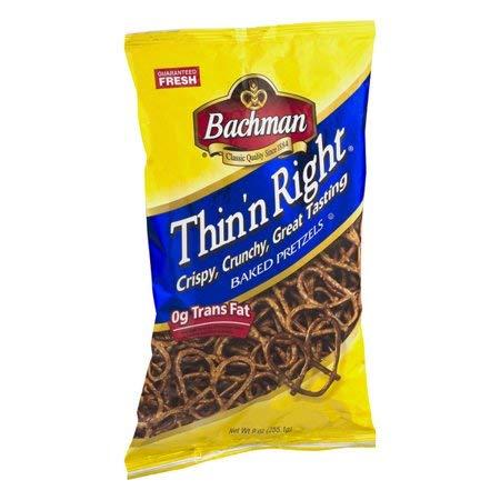 Bachman Thin'n Right Baked Pretzels 9oz. (Pack of 3)
