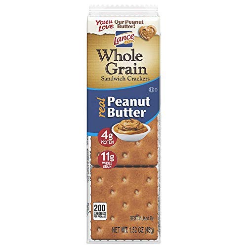 Lance Whole Grain Peanut Butter Crackers - 3 Boxes of 8 Individual Packs by Lance Crackers