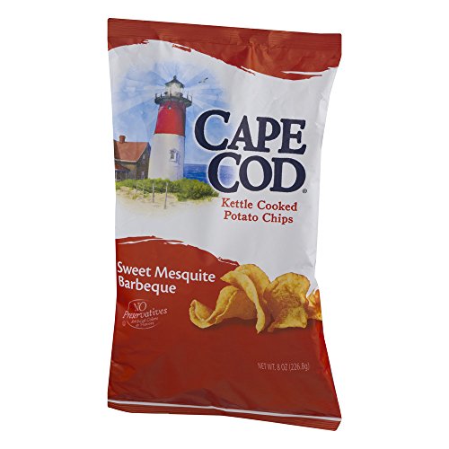 Cape Cod Kettle Cooked Potato Chips Sweet Mesquite Barbeque, 7.5oz. (4 Pack)