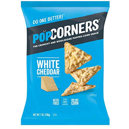 PopCorners Popped Corn Snacks - 2 Pack - 7 Oz. Bags - White Cheddar