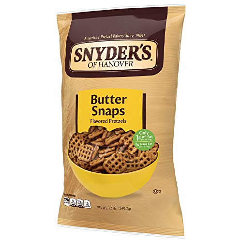 Snyder's of Hanover, Butter Snaps Pretzels, 12oz Bag (Pack of 3) by Snyder