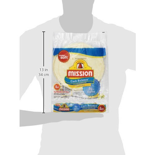 Mission Low Carb Soft Taco Flour Tortilla's 12oz./8 Ct. (Pack of 6) by Mission Ltd