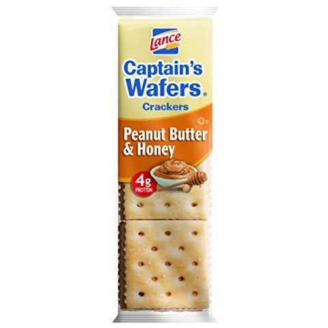 Lance Captain's Wafers Sandwich Crackers, Peanut Butter & Honey, 1.38 Ounce (Pack of 120)