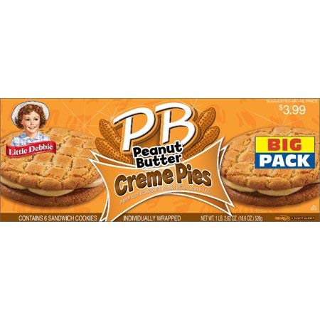 Little Debbie Peanut Butter Creme Pies 18.39 Oz (6 Boxes) by Little Debbie
