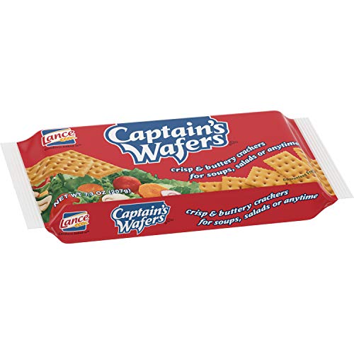 Lance Captain's Wafers Light And Buttery Crackers, 7.33 oz (2 Pack)