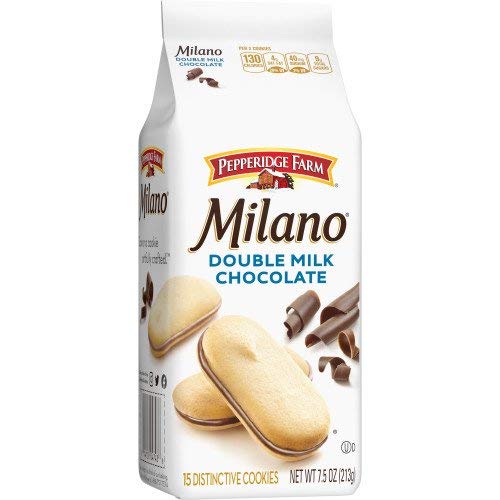 Pepperidge Farm Double Milk Chocolate Milano Cookies 7.5 oz Bag, 6 Bags