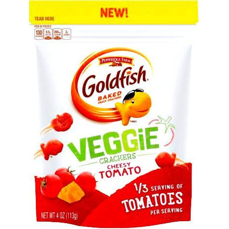 NEW Goldfish Veggie-Yum Crackers 4 oz. Bag Filled With 1/3 Serving Of Veggies