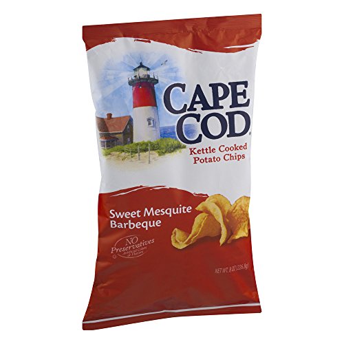 Cape Cod Kettle Cooked Potato Chips Sweet Mesquite Barbeque, 7.5oz. (4 Pack)
