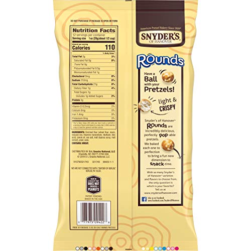Snyder's of Hanover Mini Pretzel Rounds- Four 12 oz. Bags (Sea Salt)