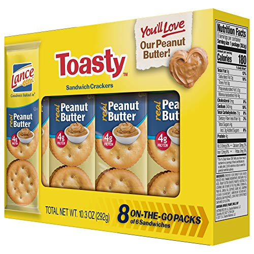 Lance Toasty Peanut Butter Sandwich Crackers 8 On the Go Packs (Pack of 3)