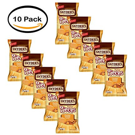 PACK OF 10 - Snyder's of Hanover Pretzel Pieces, Cheddar Cheese, 12 Oz