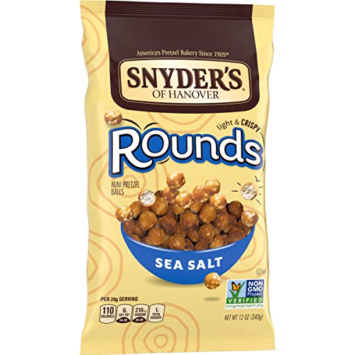 Snyder's of Hanover Mini Pretzel Rounds- Four 12 oz. Bags (Sea Salt)