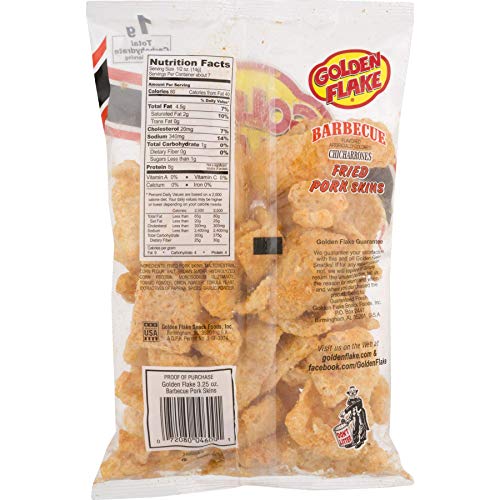 Golden Flake BBQ Pork Skins 3.50 oz (Pk 4)