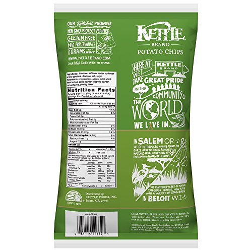 Kettle Brand Jalapeno Chip, 9-ounces (Pack of6)