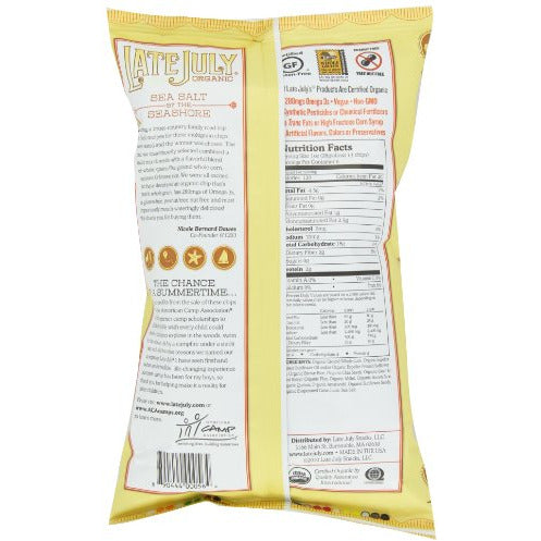 Late July Organic Snacks Sea Salt by the Seashore Multigrain Tortilla Chips, 6-Ounce (Pack of 6)