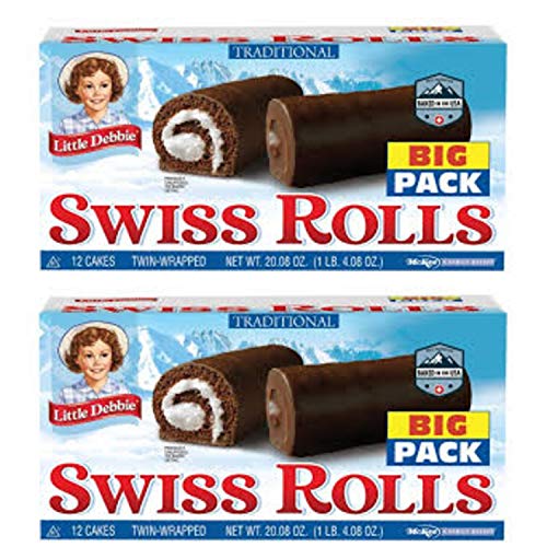 Little Debbie Big Packs 2 Boxes of Snack Cakes & Pastries (Swiss Rolls)