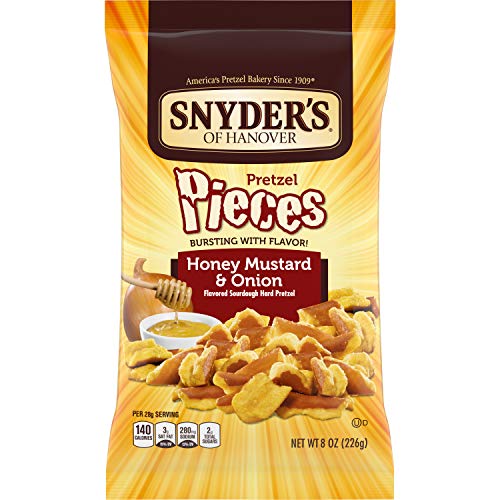 Snyder's PRETZEL PIECES Honey Mustard & Onion 12oz. (Pack of 8)