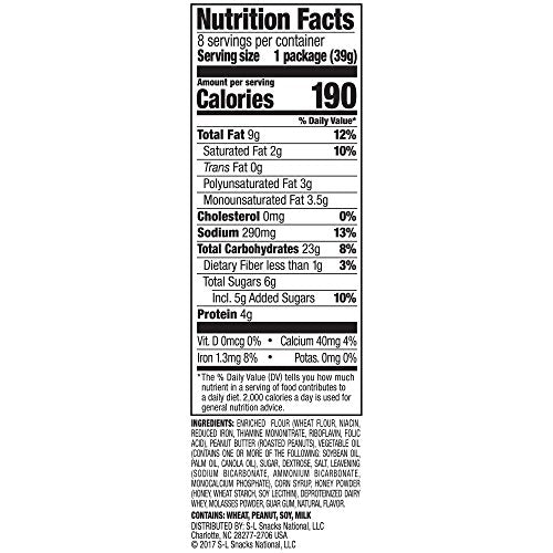 Lance Captain's Wafers Sandwich Crackers, Peanut Butter & Honey, 1.38 Ounce (Pack of 120)