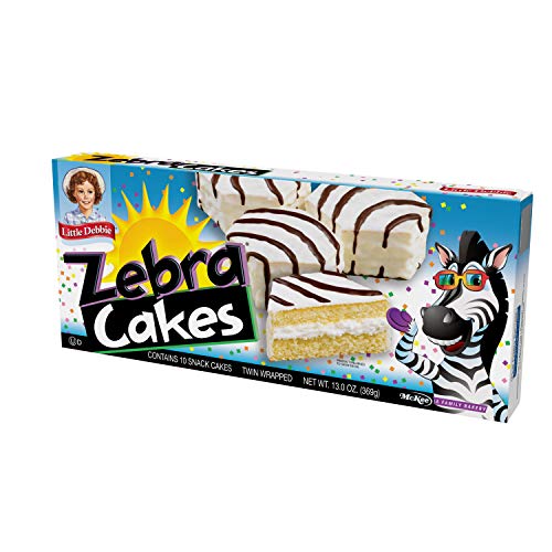 Little Debbie Zebra Cakes, Contains 10 Snack Cakes (Twin Wrapped) - 4 Pack