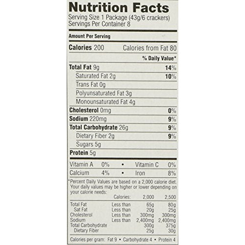 Lance Whole Grain Cracker Sandwiches, 3 Boxes of 6 Individually Wrapped Packs (Whole Grain Peanut Butter)
