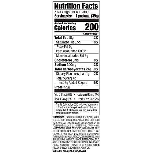 Lance Captain's Wafers Crackers Grilled Cheese - 3 Boxes of 8 Individual Packs