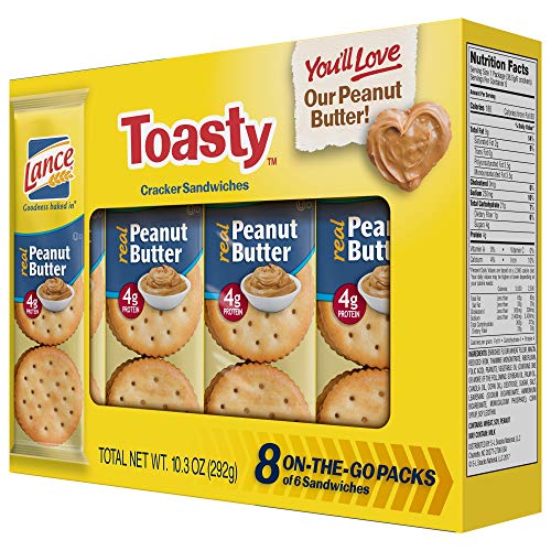 PACK OF 12 - Lance Sandwich Crackers, Toasty Peanut Butter, 8 Ct