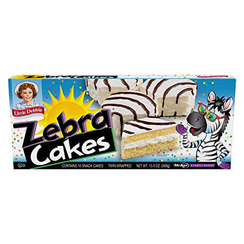 Little Debbie Zebra Cakes, 16 Boxes, 80 Twin-Wrapped Yellow Cakes
