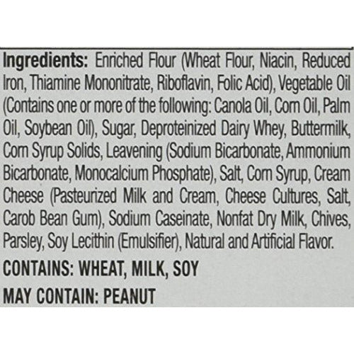 Lance Captain's Wafers Crackers Cream Cheese & Chives - 3 Boxes of 8 Individual Packs