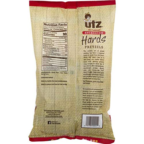 UTZ Sourdough Hard Pretzels 16 Ounces - Pack of 10