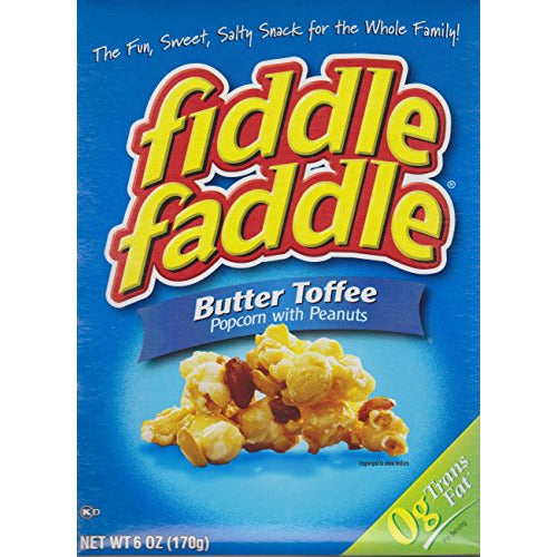 Fiddle Faddle Butter Toffee Popcorn with Peanuts (Six Boxes)