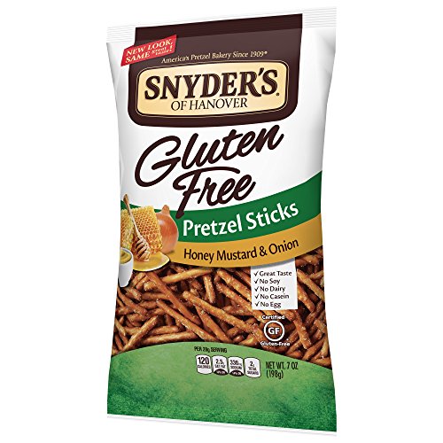 Snyder's Of Hanover Gluten Free Pretzel Sticks Honey Mustard & Onion (Pack of 6)