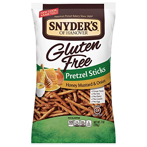 Snyder's Of Hanover Gluten Free Pretzel Sticks Honey Mustard & Onion (Pack of 6)