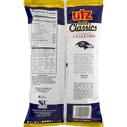 Utz Kettle Classics Chesapeake Bay Crab Potato Chips 8 oz. Bag