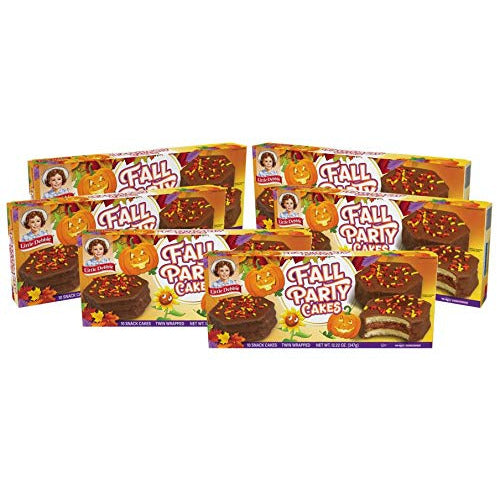 Little Debbie Fall Party Cakes, 6 Boxes, 30 Twin Wrapped Cakes, Chocolate 5 Count