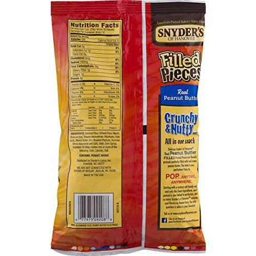 Snyder's of Hanover Flavored Pretzel Pieces, Four Limited Edition Flavors- 10 oz. Bags (Peanut Butter Filled, 4 Bags)
