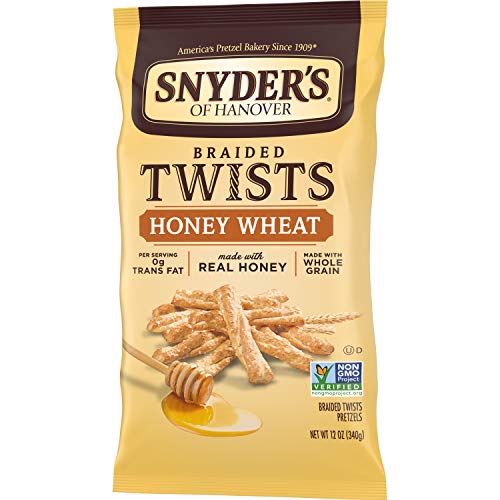 Snyder's Braided Twists Honey Wheat 12oz. (Pack of 5)