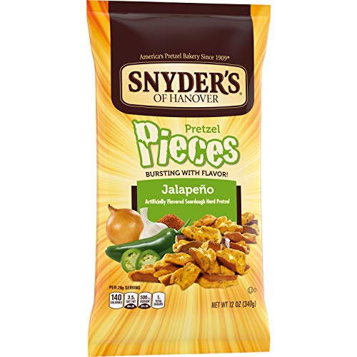 Snyder's of Hanover, Pretzel Pieces, Jalapeno, 11.25oz Bag (Pack of 3)