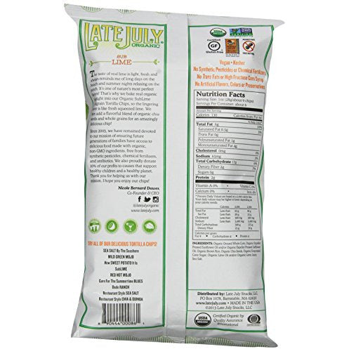 Late July Organic Snacks Chips, 5.5 Ounce (Pack of 12)