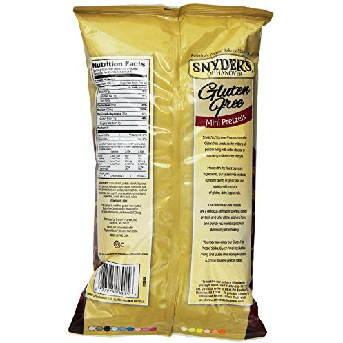 Snyder's of Hanover Gluten Free Mini Pretzels 3 Pack - 8oz.