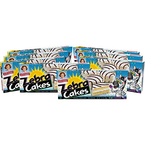Little Debbie Zebra Cakes, Contains 10 Snack Cakes (Twin Wrapped) - 8 Pack