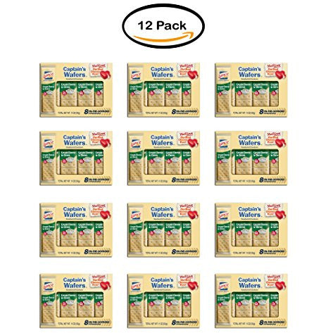 PACK OF 12 - Lance Sandwich Crackers, Captain's Wafers Cream Cheese and Chives, 8ct