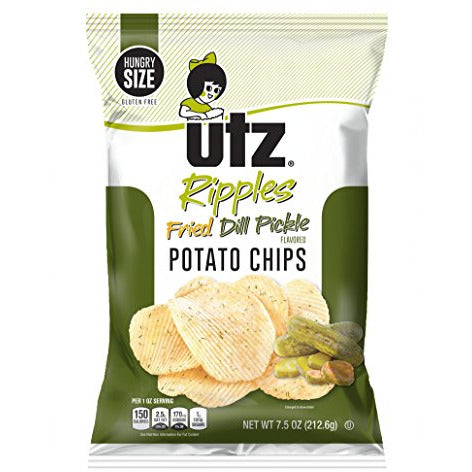 Utz Quality Foods Flavored Potato Chips 7.5 Ounce Hungry Size Bag