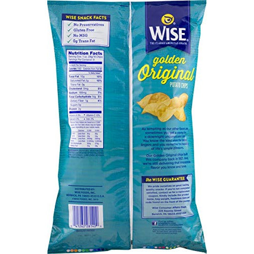 Wise Golden Original Potato Chips 5.75 Oz 3 Bags