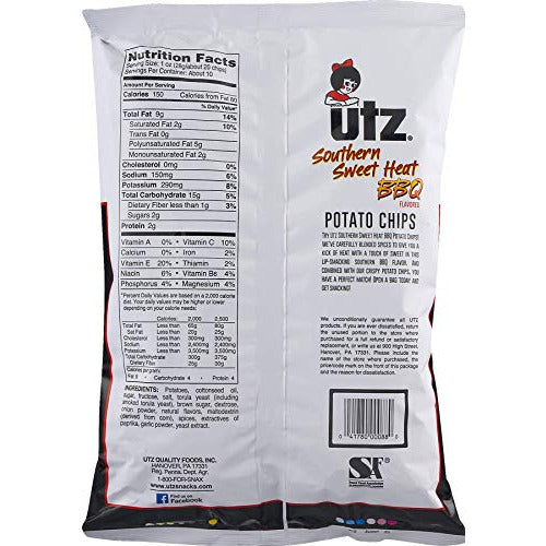 Utz Sweet Heat Chips 9.5 Oz Pack of 3