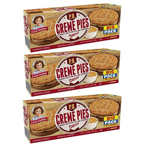 Little Debbie Peanut Butter Creme Pies 18.39 Oz (3 Boxes) by Little Debbie