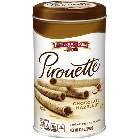 PAck of 6 - Pepperidge Farm Pirourette Rolled Wafers, Chocolate Hazelnut, 13.5 Oz