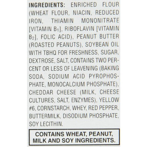 Austin Cheese Crackers with Peanut Butter,8 count, 11-Ounce (Pack of 6)